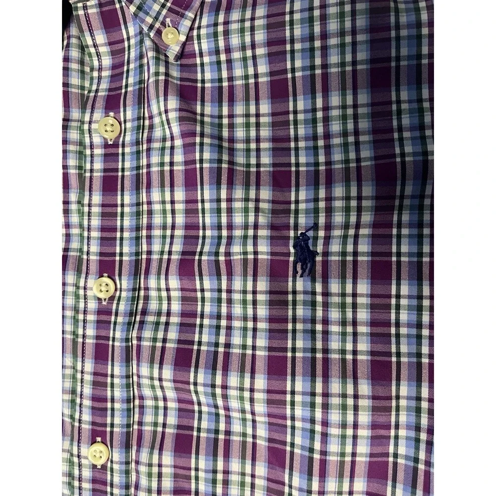Polo Ralph Lauren Dress Shirts Men's SM Plaid Solid Long Sleeve Button Up Lot X2